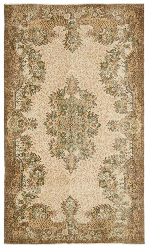 Atina 17004 Beige Vintage Wool Handmade Area Rug 5'9" x 10'0"