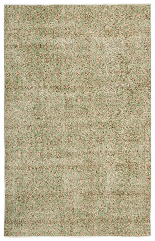 Atina 17018 Beige Vintage Wool Handmade Area Rug 5'6" x 8'8"