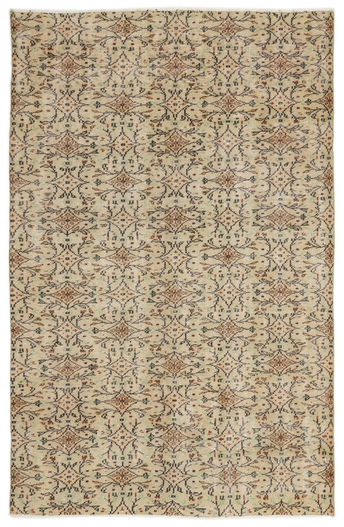 Atina 17096 Beige Vintage Wool Handmade Area Rug 5'10" x 9'0"