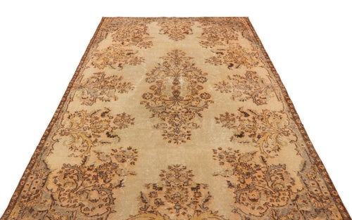 Atina 17105 Beige Vintage Wool Handmade Area Rug 6'1" x 9'5"