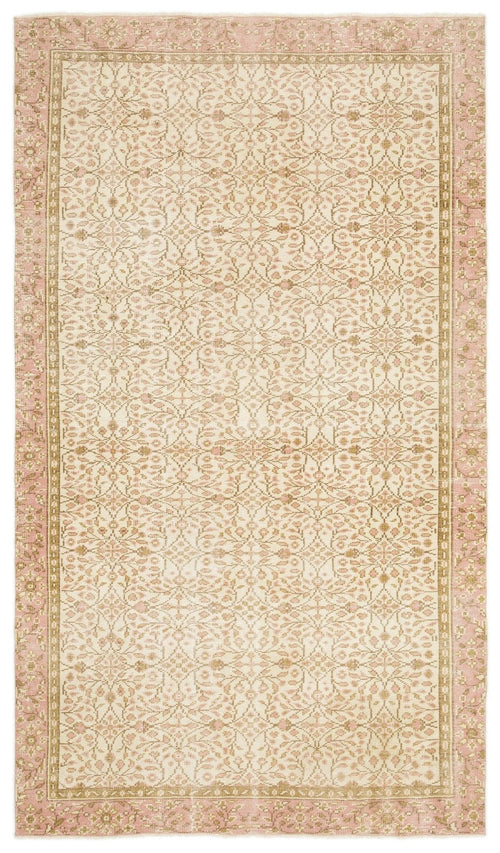 Atina 17140 Beige Vintage Wool Handmade Area Rug 5'7" x 9'10"
