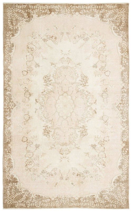 Atina 17147 Beige Vintage Wool Handmade Area Rug 5'11" x 9'8"