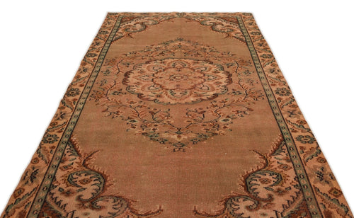 Atina 17264 Orange Vintage Wool Handmade Area Rug 4'10" x 11'1"