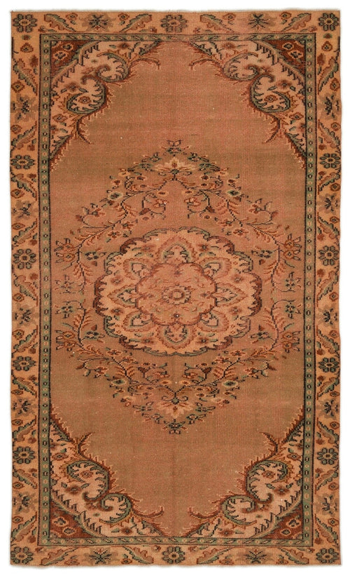 Atina 17264 Orange Vintage Wool Handmade Area Rug 4'10" x 11'1"