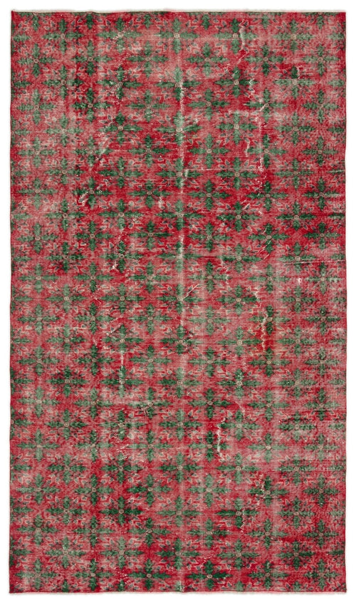 Atina 17528 Red Vintage Wool Handmade Area Rug 5'6" x 9'2"