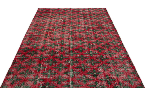 Atina 17528 Red Vintage Wool Handmade Area Rug 5'6" x 9'2"