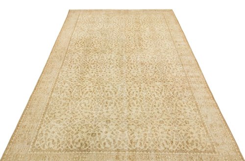 Atina 17572 Beige Vintage Wool Handmade Area Rug 5'4" x 9'1"