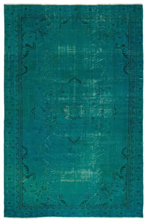 Atina 17612 Turquoise Vintage Wool Handmade Area Rug 6'0" x 9'3"