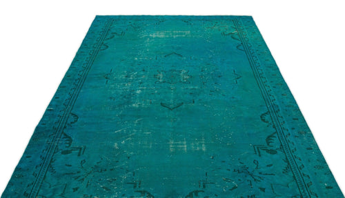 Atina 17612 Turquoise Vintage Wool Handmade Area Rug 6'0" x 9'3"