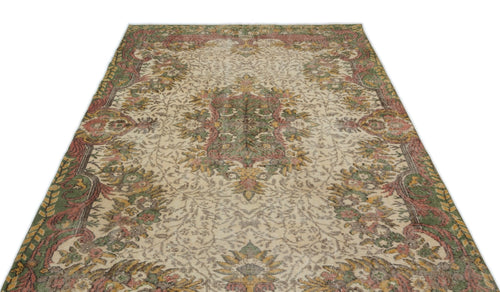 Atina 17743 Beige Vintage Wool Handmade Area Rug 5'9" x 9'11"