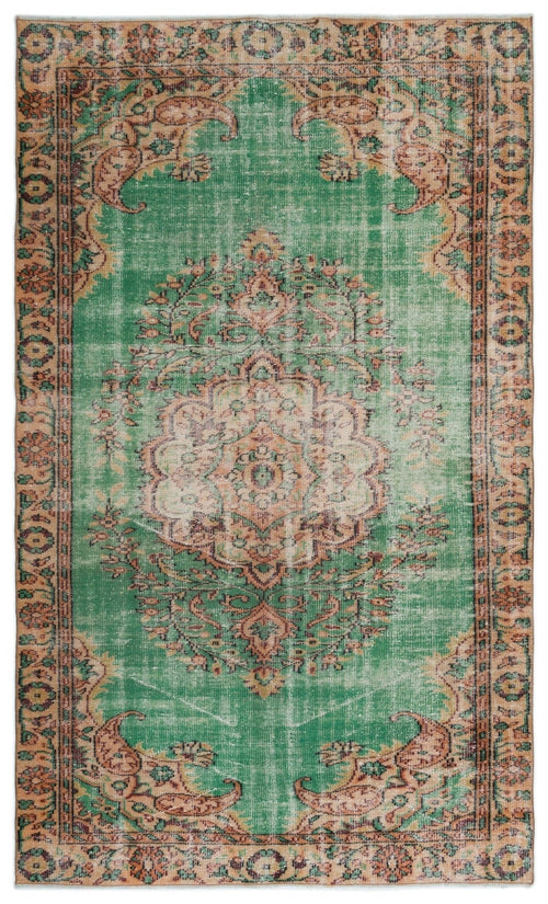 Atina 17780 Cream Vintage Wool Handmade Area Rug 5'7" x 9'8"