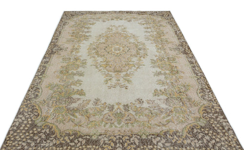 Atina 17804 Beige Vintage Wool Handmade Area Rug 5'10" x 9'6"