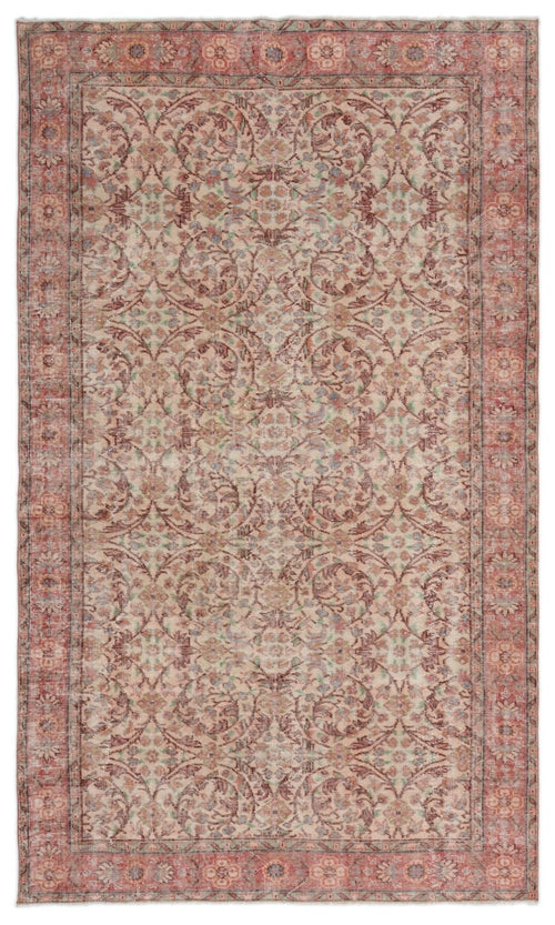 Atina 17892 Beige Vintage Wool Handmade Area Rug 5'5" x 9'2"