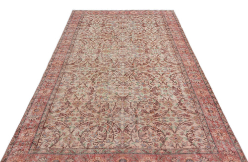 Atina 17892 Beige Vintage Wool Handmade Area Rug 5'5" x 9'2"
