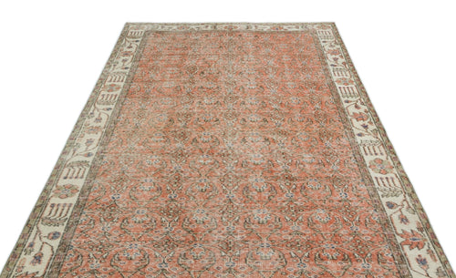 Atina 17925 Beige Vintage Wool Handmade Area Rug 5'7" x 9'5"