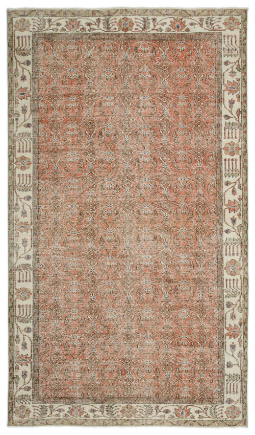 Atina 17925 Beige Vintage Wool Handmade Area Rug 5'7" x 9'5"