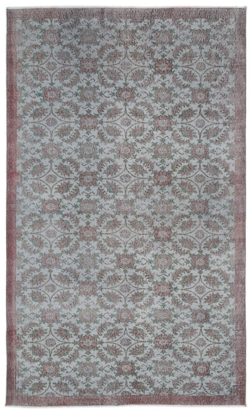 Atina 18014 Blue Vintage Wool Handmade Area Rug 5'8" x 9'4"