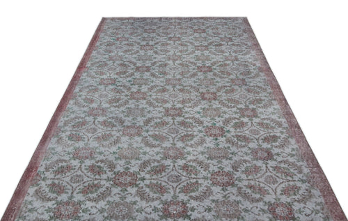 Atina 18014 Blue Vintage Wool Handmade Area Rug 5'8" x 9'4"