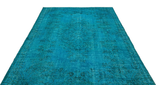 Atina 18203 Turquoise Vintage Wool Handmade Area Rug 6'1" x 9'0"