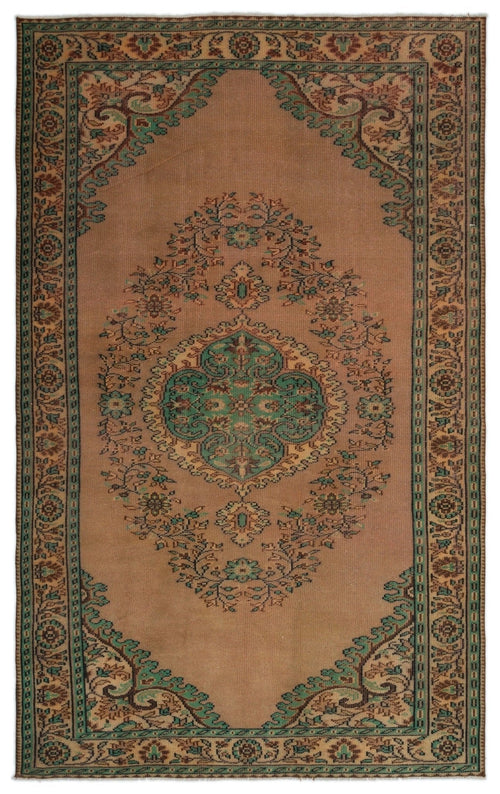 Atina 18278 Beige Vintage Wool Handmade Area Rug 5'9" x 9'5"