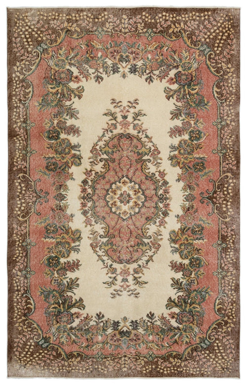 Atina 18280 Beige Vintage Wool Handmade Area Rug 4'11" x 10'10"
