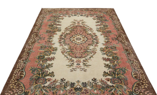 Atina 18280 Beige Vintage Wool Handmade Area Rug 4'11" x 10'10"