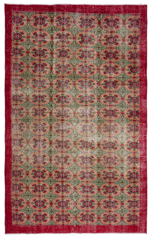 Atina 18328 Beige Vintage Wool Handmade Area Rug 6'0" x 9'8"