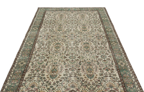 Atina 18427 Beige Vintage Wool Handmade Area Rug 5'4" x 9'1"