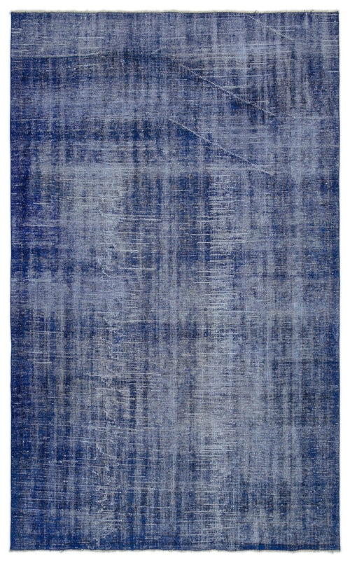 Atina 18492 Blue Vintage Wool Handmade Area Rug 5'4" x 8'10"