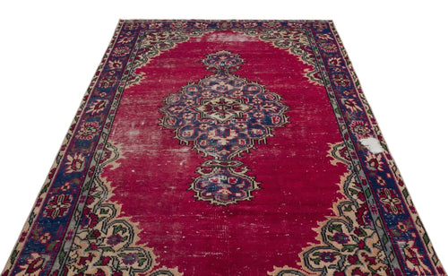 Atina 18657 Red Vintage Wool Handmade Area Rug 5'8" x 8'11"