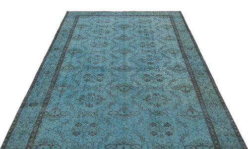 Atina 18686 Turquoise Vintage Wool Handmade Area Rug 5'7" x 9'7"