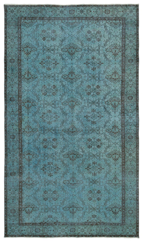 Atina 18686 Turquoise Vintage Wool Handmade Area Rug 5'7" x 9'7"