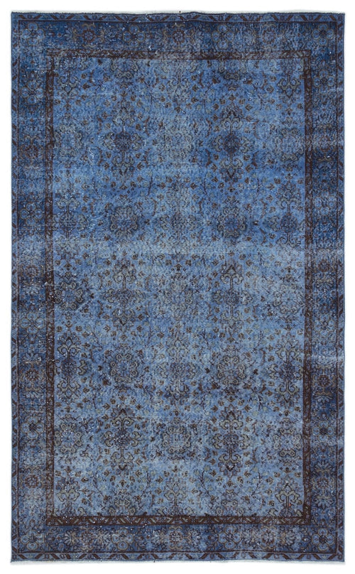 Atina 18743 Blue Vintage Wool Handmade Area Rug 5'3" x 8'8"