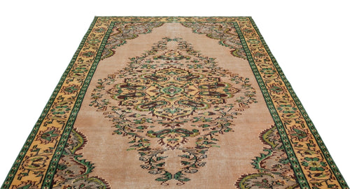 Atina 18771 Cream Vintage Wool Handmade Area Rug 6'1" x 9'5"