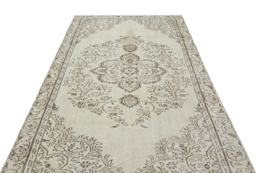 Atina 18874 Beige Vintage Wool Handmade Area Rug 5'3" x 8'6"