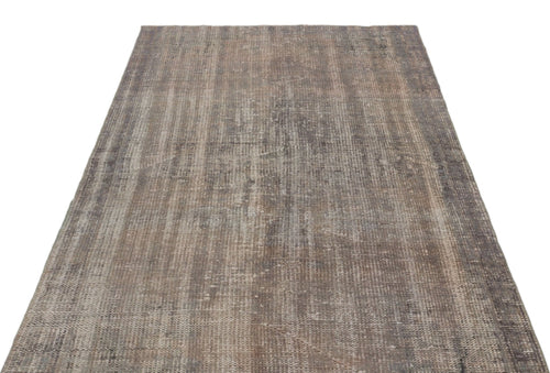 Atina 18958 Brown Vintage Wool Handmade Area Rug 4'5" x 7'8"