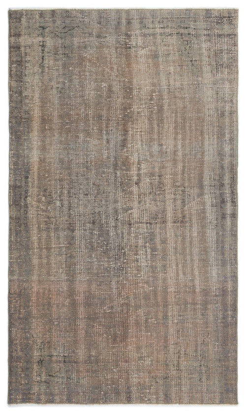 Atina 18958 Brown Vintage Wool Handmade Area Rug 4'5" x 7'8"