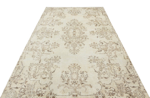 Atina 18963 Beige Vintage Wool Handmade Area Rug 5'10" x 9'4"