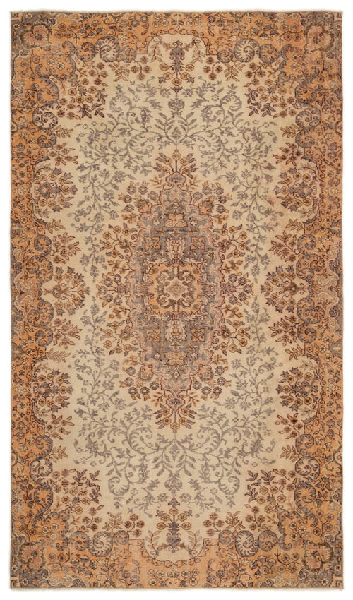 Atina 18981 Beige Vintage Wool Handmade Area Rug 5'5" x 9'6"