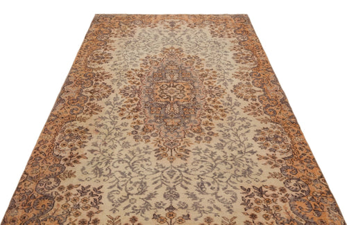 Atina 18981 Beige Vintage Wool Handmade Area Rug 5'5" x 9'6"