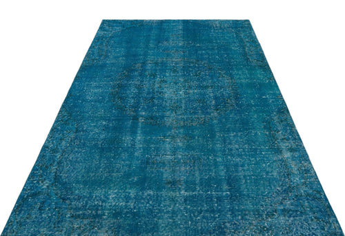 Atina 18992 Turquoise Vintage Wool Handmade Area Rug 5'1" x 8'7"
