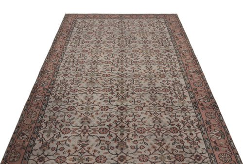 Atina 19022 Brown Vintage Wool Handmade Area Rug 5'2" x 8'6"