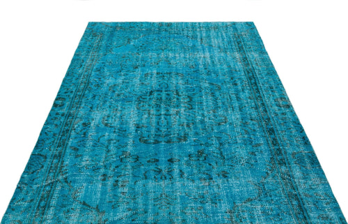 Atina 19214 Turquoise Vintage Wool Handmade Area Rug 4'11" x 7'10"
