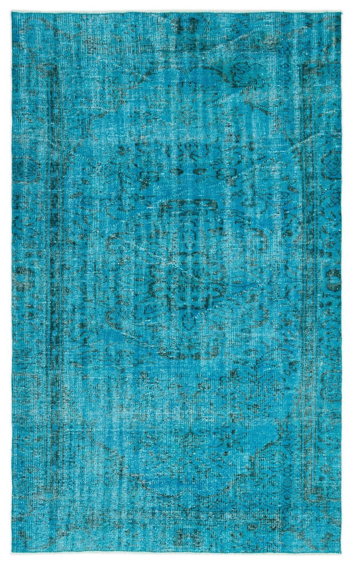 Atina 19214 Turquoise Vintage Wool Handmade Area Rug 4'11" x 7'10"