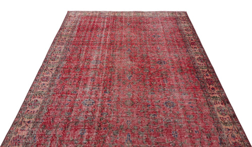 Atina 19253 Red Vintage Wool Handmade Area Rug 5'4" x 8'11"