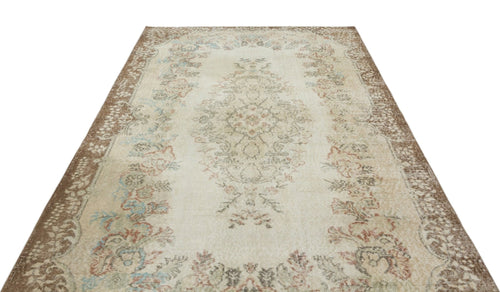 Atina 19283 Beige Vintage Wool Handmade Area Rug 5'11" x 9'5"