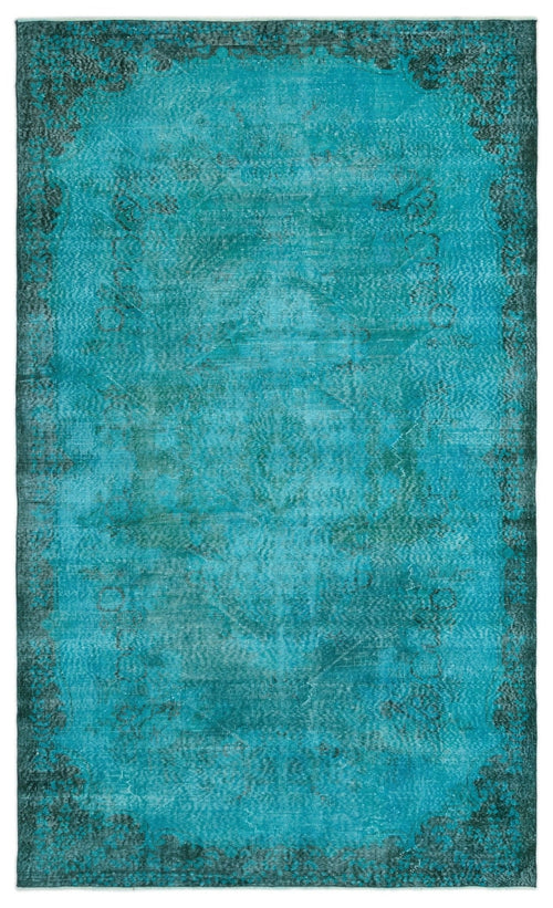 Atina 19331 Turquoise Vintage Wool Handmade Area Rug 6'1" x 9'10"