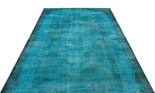 Atina 19331 Turquoise Vintage Wool Handmade Area Rug 6'1" x 9'10"