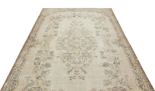 Atina 19346 Beige Vintage Wool Handmade Area Rug 6'0" x 9'8"