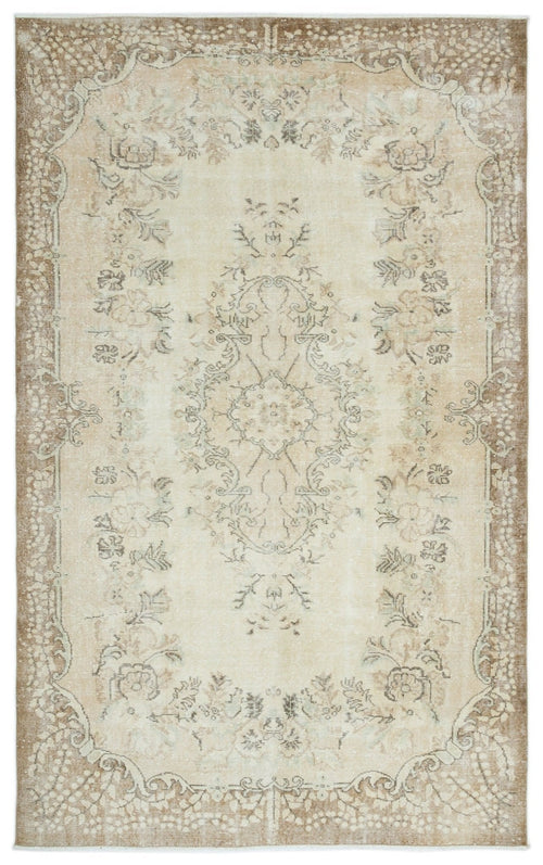 Atina 19346 Beige Vintage Wool Handmade Area Rug 6'0" x 9'8"